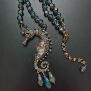 Heidi Daus "Sovereign of the Sea" Crystal Seahorse Necklace